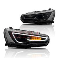 Componentes para automóviles ABS Plástico LED Luz delantera Componentes lámpara de cabeza Para Mitsubishi Lancer 2008-2018
