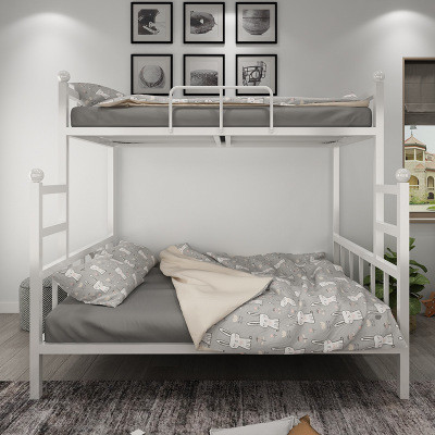 School Furniture Adult Full Size Metal Garden Bunk Bed for Space Saving in Queen Loft Bed