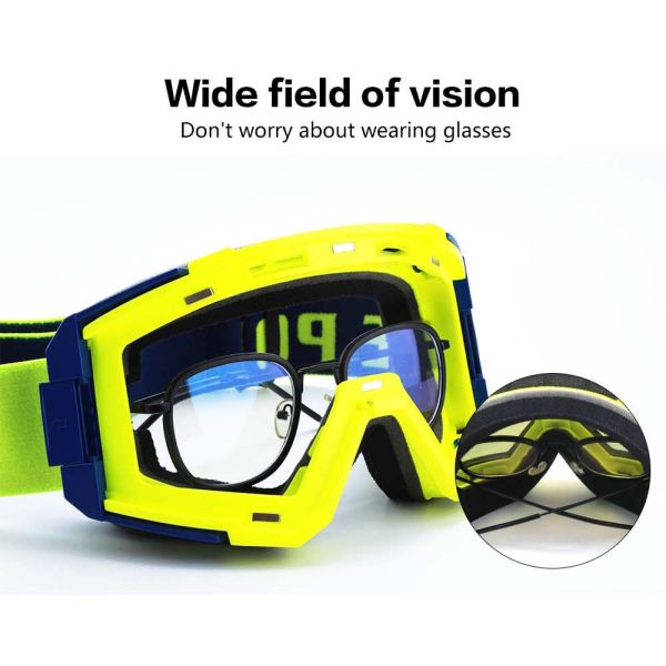 Polycarbonate Adult Magnet Lens Ski Goggles with CE EN174/ISO 9001 2008 Certificate