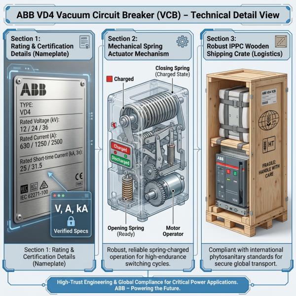 ABB VD4 & VM1 Vacuum Circuit Breakers | Original MV VCB New