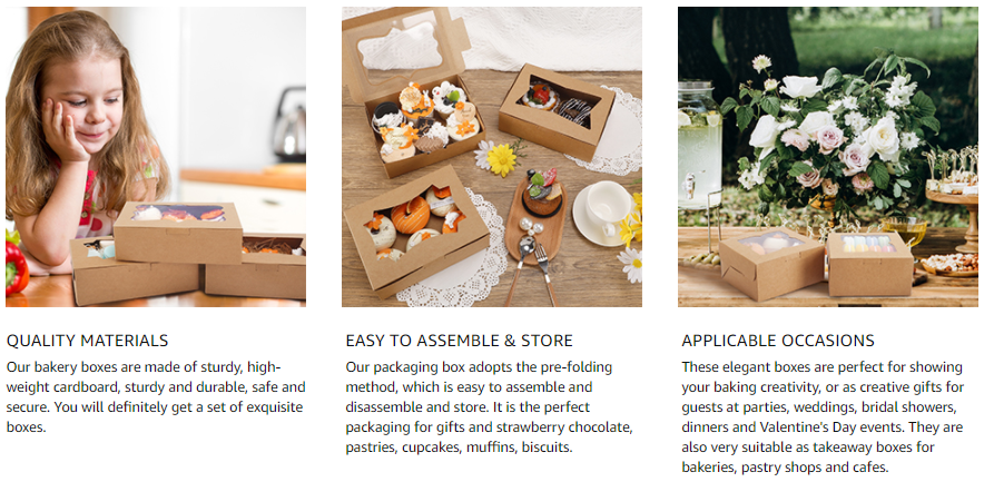 Белая пищевая крафтовая бумага пекарня печенье упаковка с PVC окном