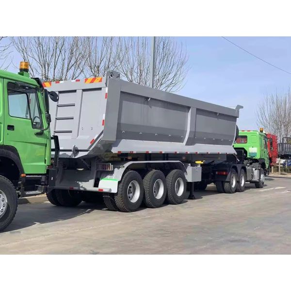 351-450hp 3 Axles 40 Cubic Meters Tipper Trailer Rear Dump Semi Trailers Tipping Trailer