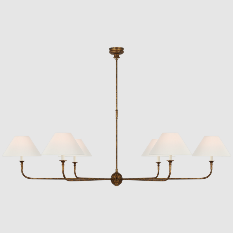 Modern Brass Crystal Chandelier Pendant Light with Adjustable Height Warm White 3500K and 5-Year Warranty
