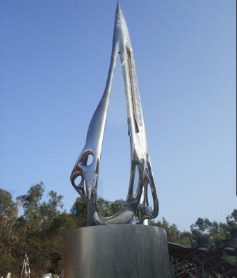 Customized Size Large Outdoor Sculpture / Mirror Stainless Steel Abstract Sculpture