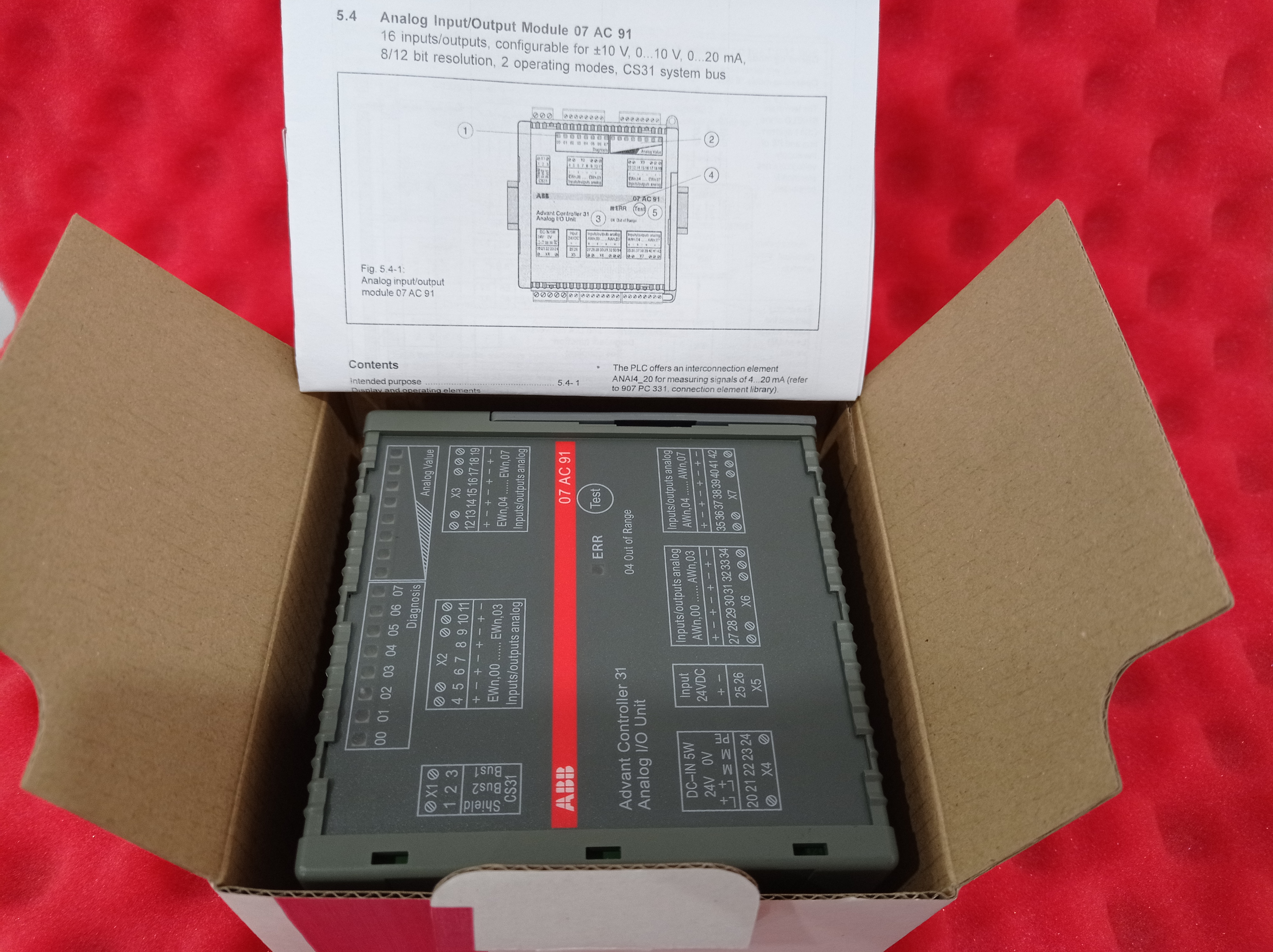 ABB 07AC91 GJR5252300R0101 07AC91: AC31, сетноой-аналогов модуль 8AC I/O, 24VDC, AC: U/I, 12bit+Sign, упаковка морской фабрики 1-wire новая