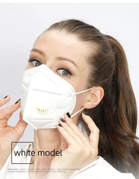 3D Fold Medical Disposable Face Mask   Anti Pollution  With Breathing Valve