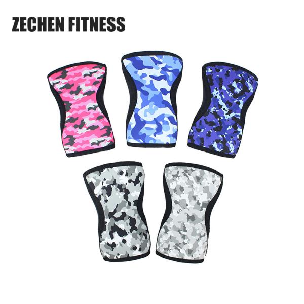 Neoprene 7mm Camo Knee Support Braces For Running Weightlifting Weight Training