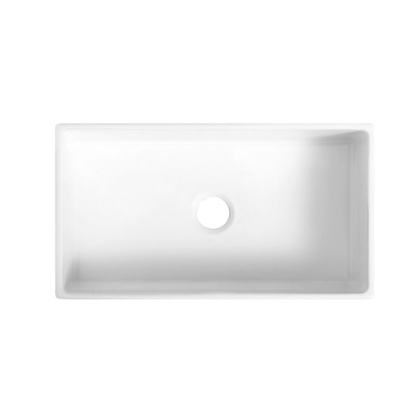 Кухонная раковина шара прямоугольного лоска кухонной раковины сельского дома белая одиночная