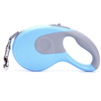 Blue 16FT Retractable Dog Lead With Comfortable Anti Slip Handle Adjustable Size