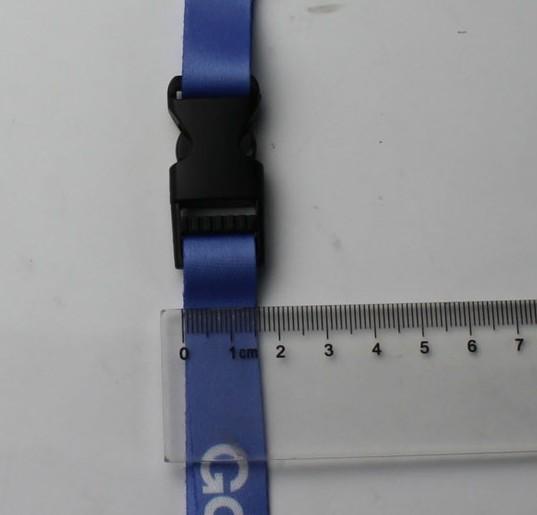 Blue color Printing Polyester trade show lanyards for business card holder