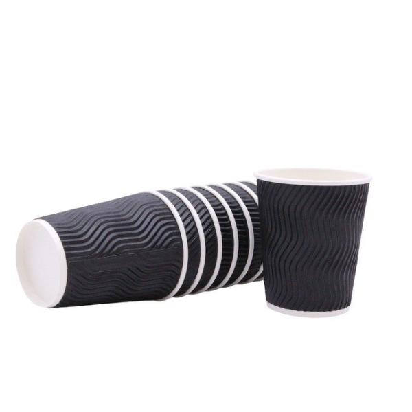 12 Oz Customized Printed Paper Coffee Cups Durable With Lids