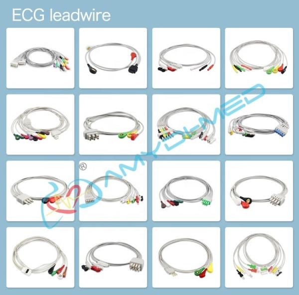 Holter Recorder ECG Patient Cable With 10 Lead Snap Holter Class I Instrument
