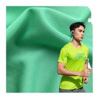 100% polyester tricoté en tissu œil d'oiseau respirant vêtements de sport et combinaisons de bal