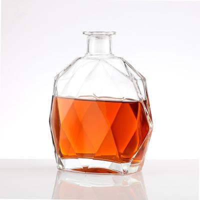 Capacidade personalizada Vidro congelado de álcool 750 ml com estampagem a quente