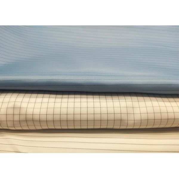 Blue Anti Static Lining Fabric 60gsm And 110gsm lightweight