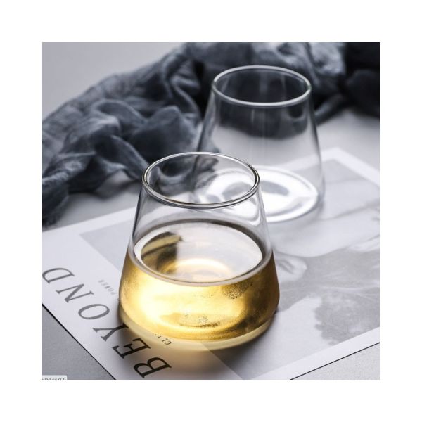 Transparent 450ML Single Wall Glass Cup Customized Color For Milk Coffee Juice