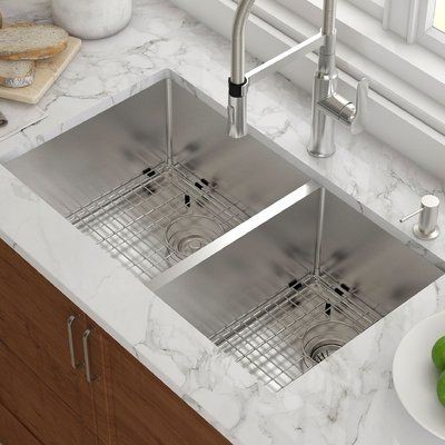 Square Single Bowl Undermount Stainless Steel Kitchen Sink Easy Cleaning