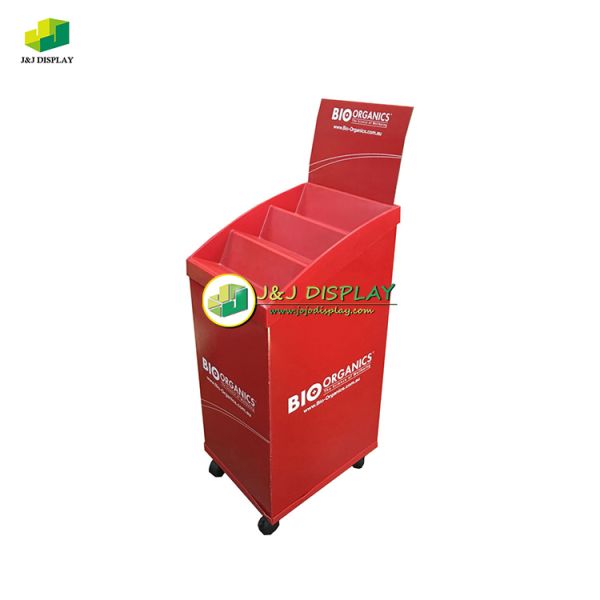 Health Care Cardboard Dump Bins Tiered Pharmacy POS Floor Display Stand