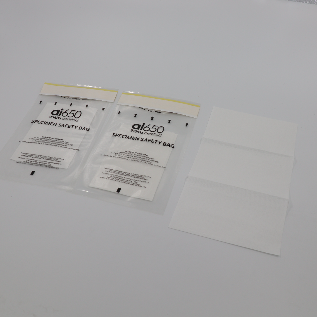 Medical Biohazard Lab 95kpa Specimen Transport Bag With Pocket