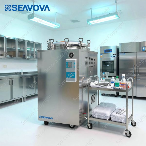 35L Autoclave Sterilizers Vertical Senova Biotech Vertical Autoclave Machine