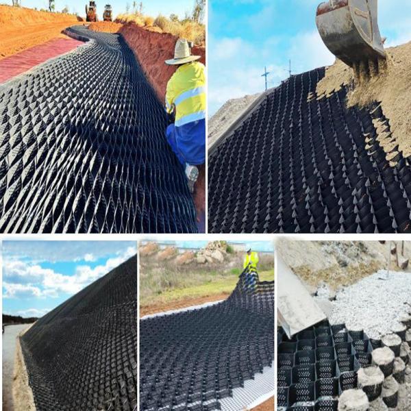 Professional Manufacturing HDPE Geocell Gravel Grid Products For Road And Access Way Projects