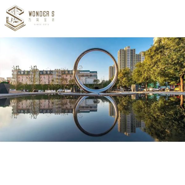 ИНТЕРЕСЫ садовничают декоративный дизайн 3D 2D скульптуры 220cm кольца металла