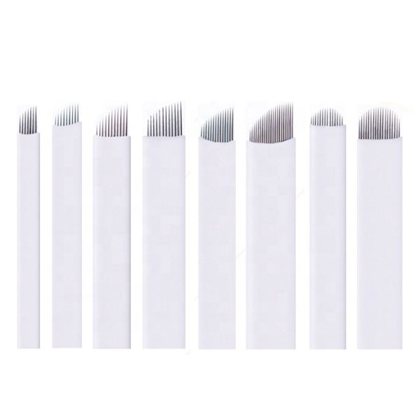 Disposable 0.2 mm Diameter Microblading Needle with 0.25 mm Thickness for Eyebrow Tattoo in 500pcs/box Packing