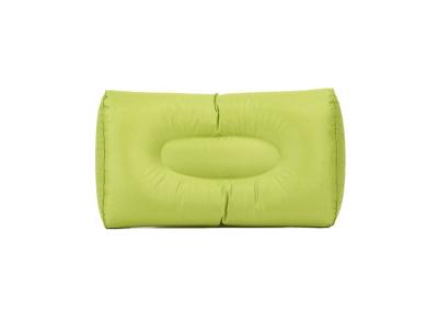 Neck Inflatable Travel Pillow Green Color Square Shape CGS Certification