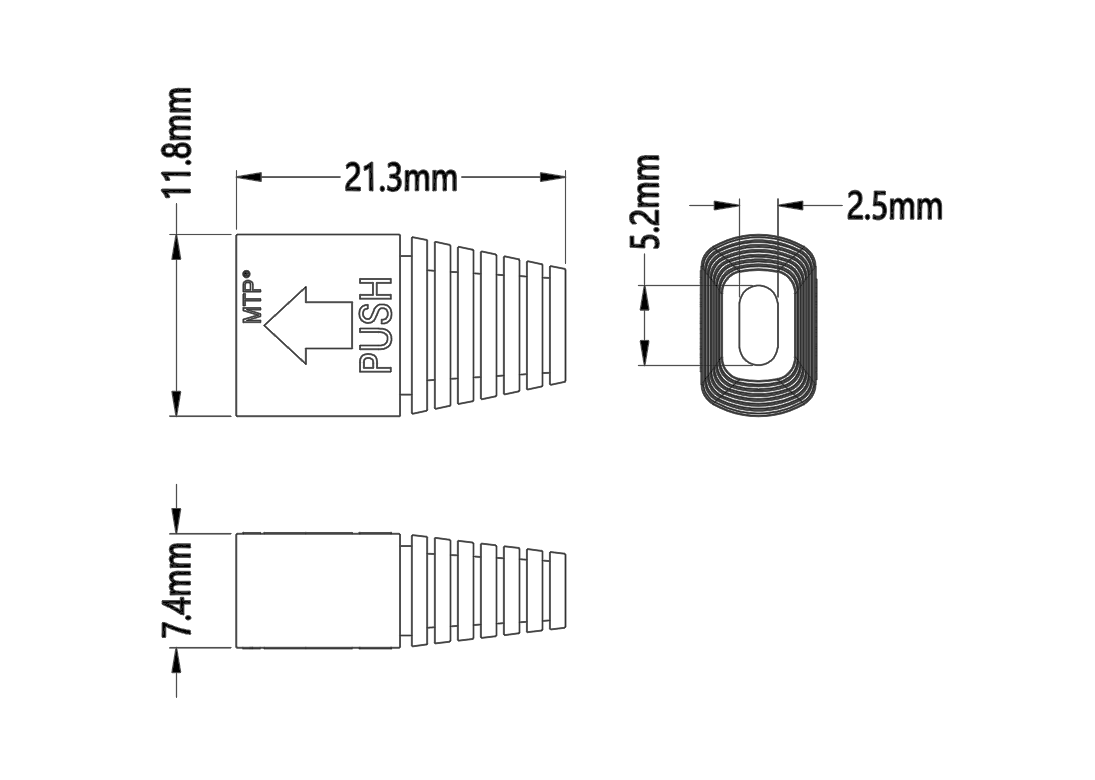 12 гибкий провод полярности b Aqua кабеля мультимодных 50/125 3.0mm LSZH хобота ядра MPO