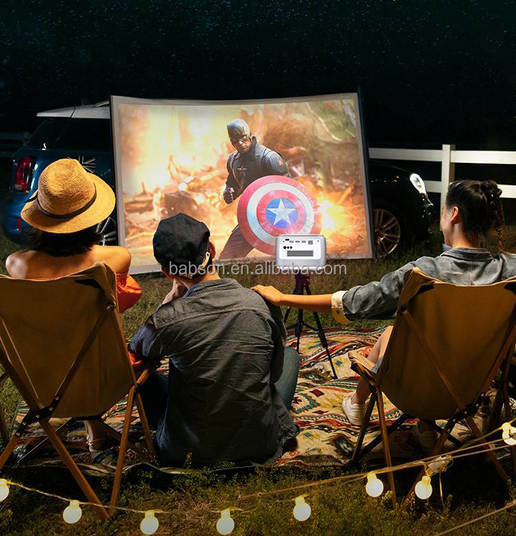 Smart DLP LED Projector 750 Ansi Lumens Android 9.0 System Wireless 3D Portable Mini Projector 4K Resolution Sky 118 GTV