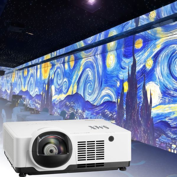 300 Inches Screen Immersive Room Projector 6000 Lumens Short Throw High Contrast