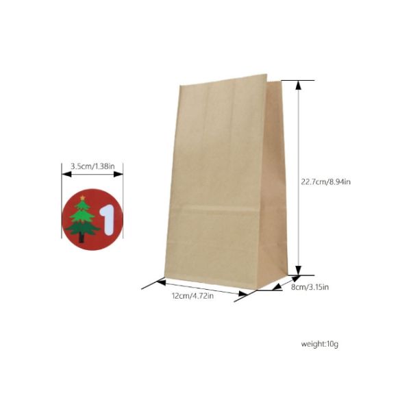 DIY Sticker 70g Kraft Paper Food Packaging Paper Bag For Bread 11g/Pcs
