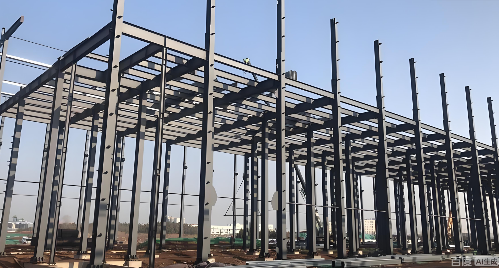 Prefabricated Commercial Steel Frame Building Wind Resistant For Warehouses