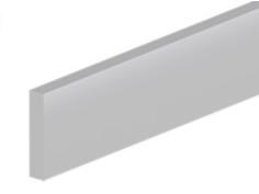 Polished Alloy Aluminum Flat Busbar Profiles  LP - 10100