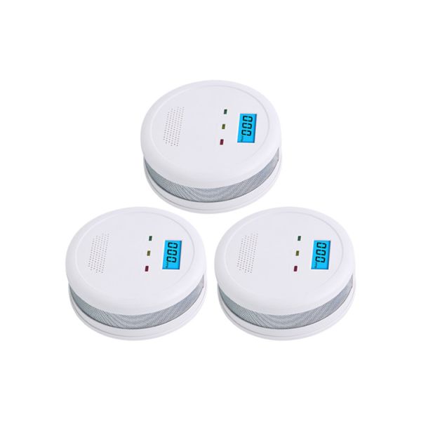 Carbon Monoxide Detector Alarms With Digital LCD Display