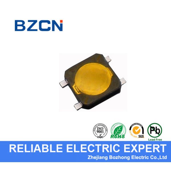 Yellow Firm Mini Tactile Push Button Switch Water Resistance For Computer