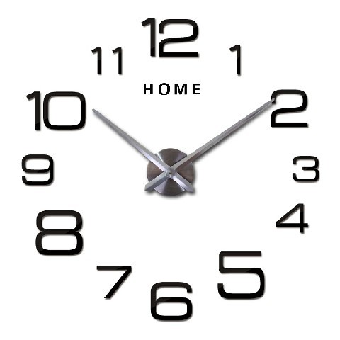 Arabic Digital Large Vintage Style Wall Clocks Acrylic Mirror Decorative Wall Clocks For Living Room
