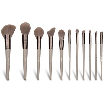 12 Piece Face Makeup Brush Set Cruelty Free Synthetic Cosmetic Tools