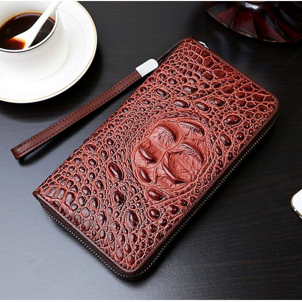 Men's 2016 new European and American crocodile pattern purse fashion trends temperament Men's hand