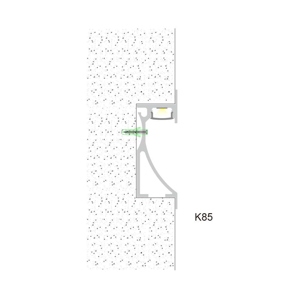 6063 T5 Aluminum LED Corner Profile W26.4 x H77.5mm 2M Length