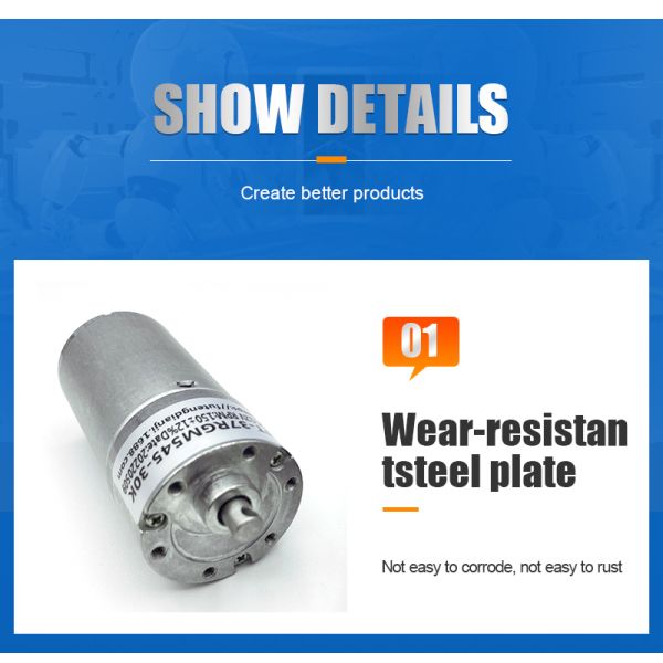 Futeng Customization FT-37RGM545  Reduce Speed Micro DC Motor 12v 24v Car Electric Trunk Tailgate Strut Motor