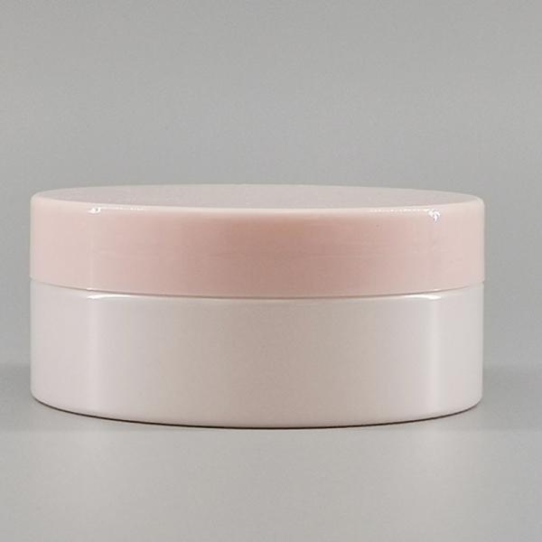 150ml White PET Hair Gel Cosmetic Jar 89mm Pink Screw Cap