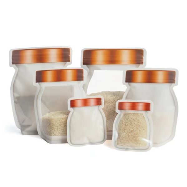 Mason Jar Pouches For CBD semeia malotes de embalagem irregulares da folha Indica de Gummies THC da flor de CBD com zíper