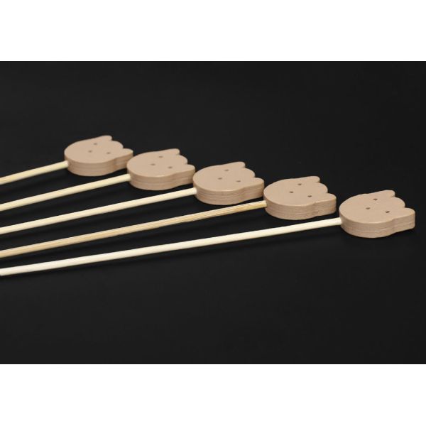 7cm/9cm/10cm/12cm/15cm/18cm Bamboo Sticks Cute Disposable Fruit Sticks in Multi Color