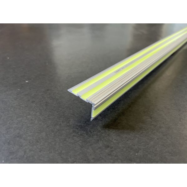 Photoluminescent Aluminum Stair Tread Safety Strips High Visibility Stair Nosing