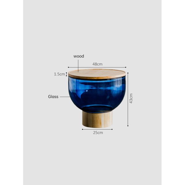 Orange Glass Edge Creative Coffee Tables Wine Cup Shape Artistic Style ODM