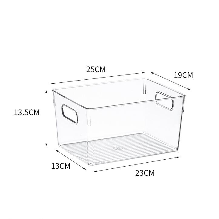Factory Wholesale Transparent Rectangle Plastic Storage Box Students Book Rack Basket Sundries Organizer