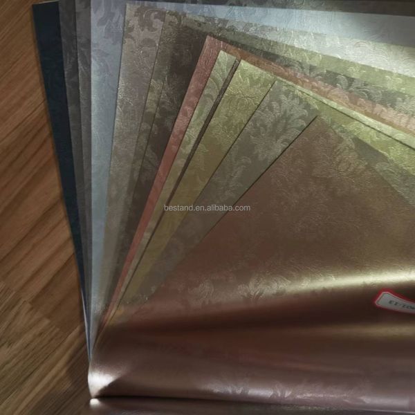 PVC Silver Metallic Wallpaper Peel And Stick Stainless Steel Contact Paper For Appliances