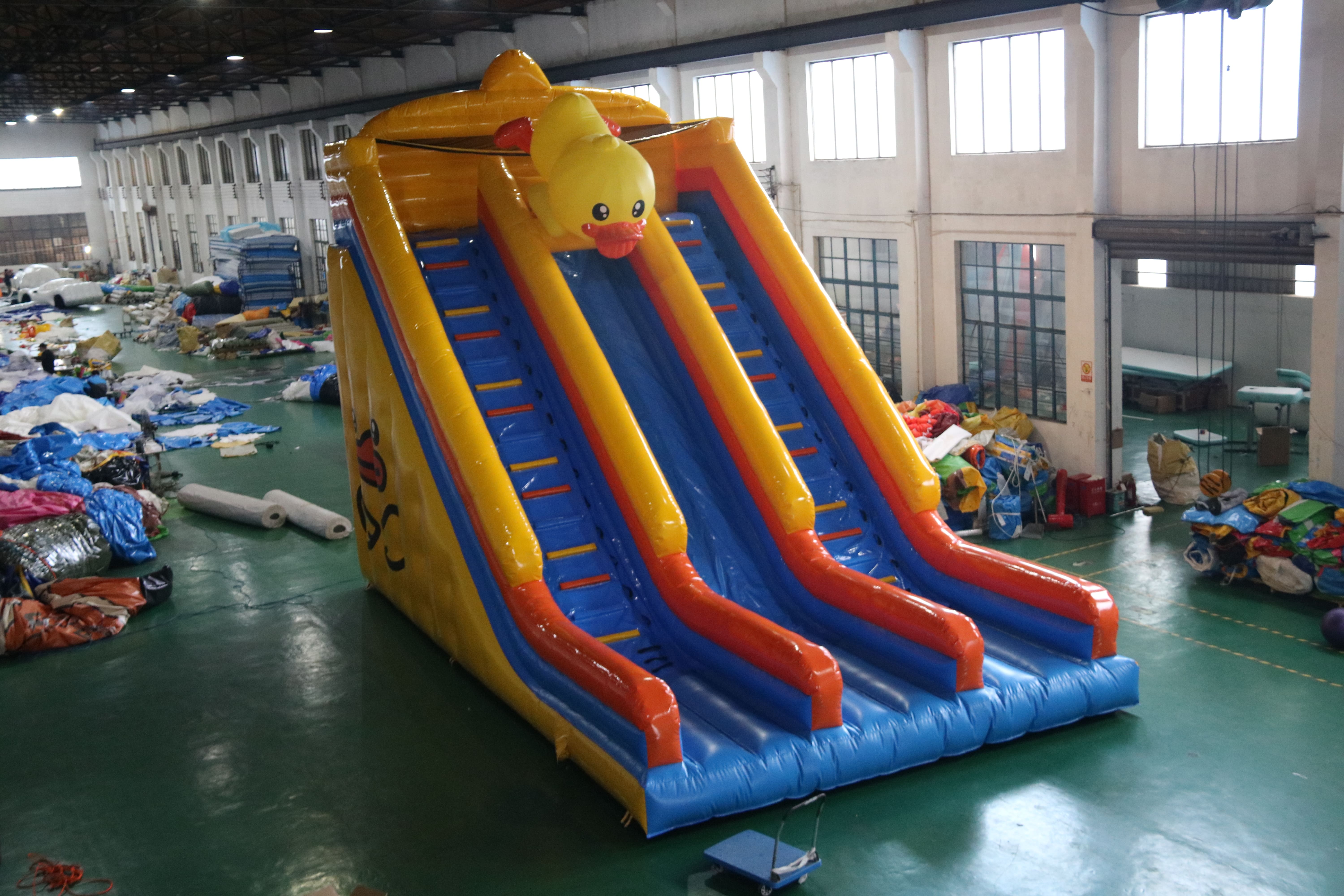 Big Yellow Duck Themed Slide Inflatable Water Slide Indoor Playground Equipment Combination PVC  Kindergarten Children for Kids