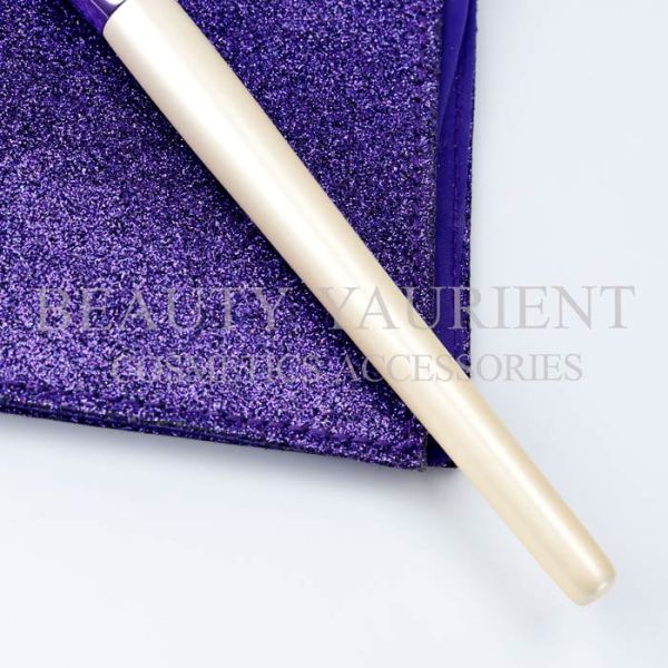 3tone PBT Hair Cosmetic Foundation Brush Pearl White Wooden Handle